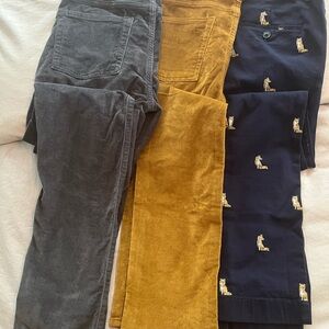 J.Crew Crewcuts pants - 3 pair. 2 corduroy, 1 chino critter pant
